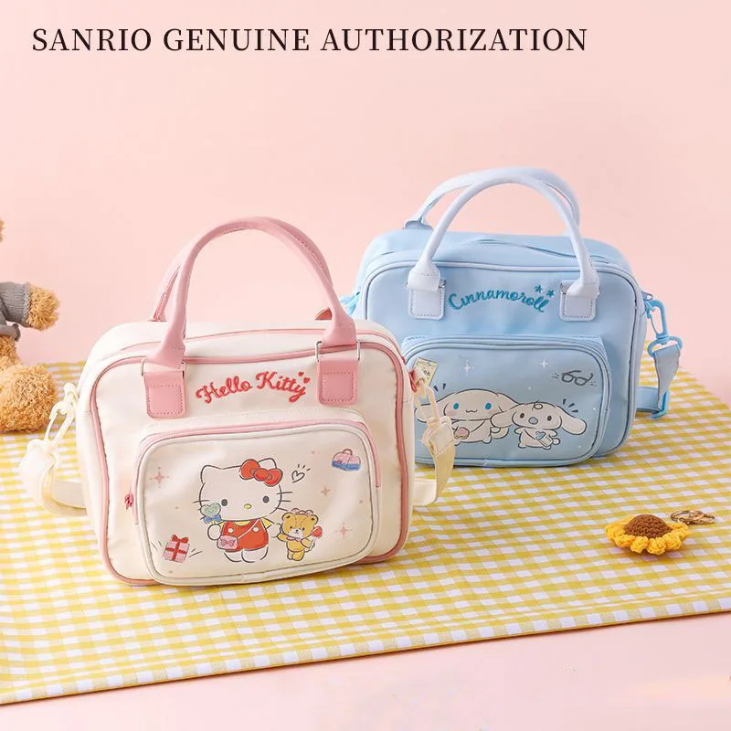 

Милый мультфильм Kawaii Sanrio Cinnamoroll Hellokitty, ручная сумка через плечо, трехмерная французская маленькая сумка