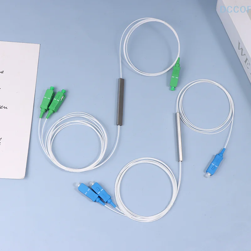 Fiber Optic PLC Splitter 1x2 SC/APC SC/UPC Mini Blockless 1*2 SC APC/UPC Connector Fiber Splitter FTTH Single Mode