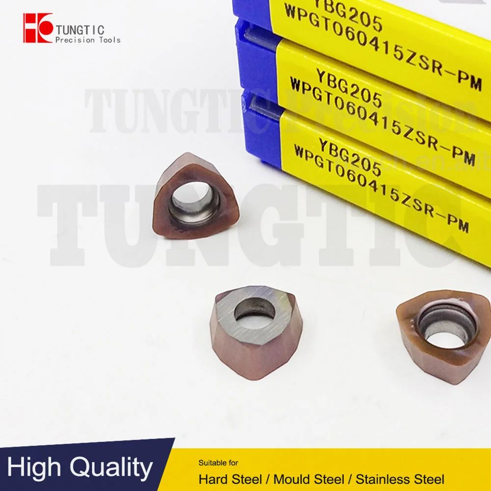 

TUNGTIC WPGT 060415ZSR-PM WPGT060415ZSR-PM Milling Inserts Carbide Cutter For Cast Iron