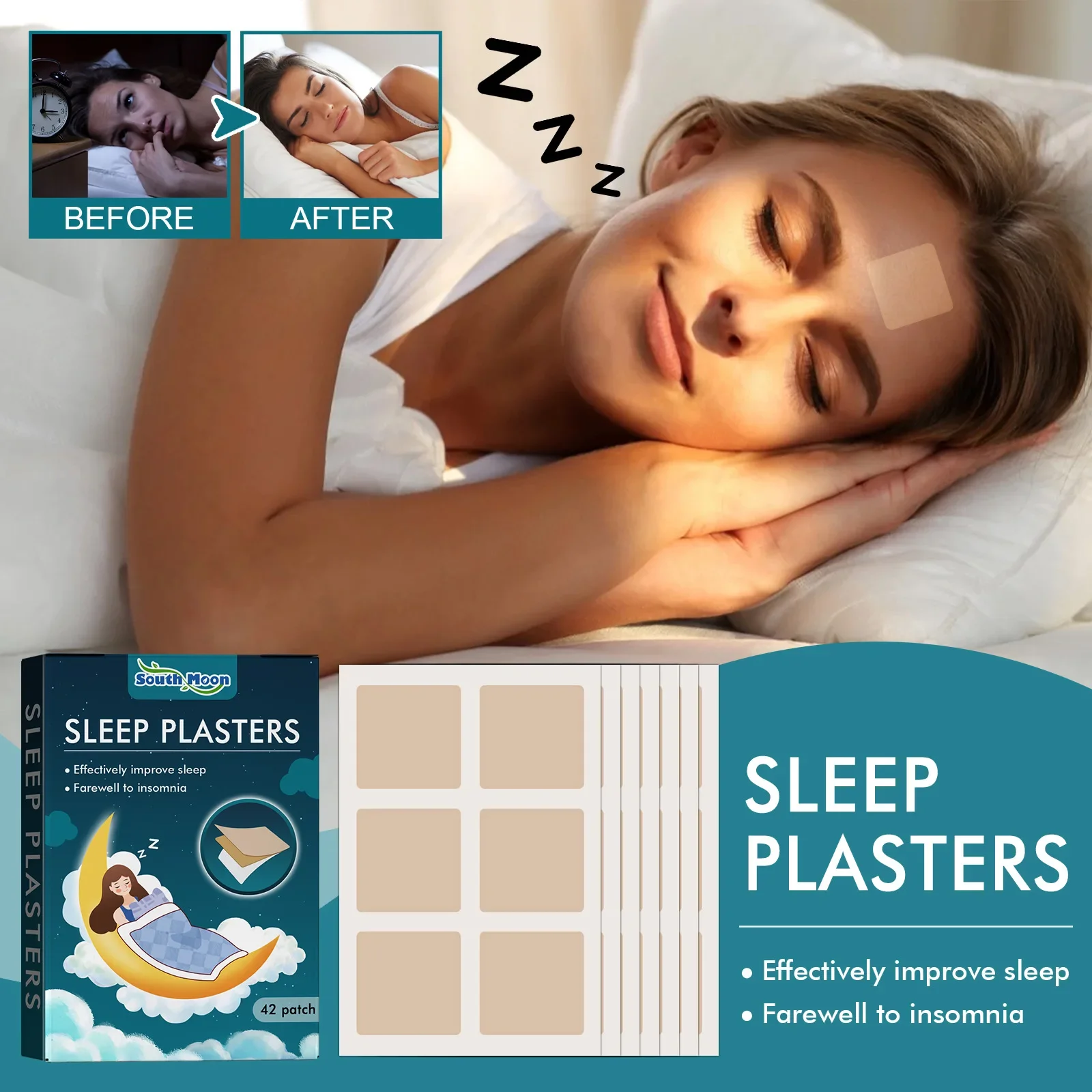 Sleep Aid Plaster Relieve Stress Anxiety Decompression Headache Neurasthenia Difficulty Falling Asleep Improve Insomnia Patches