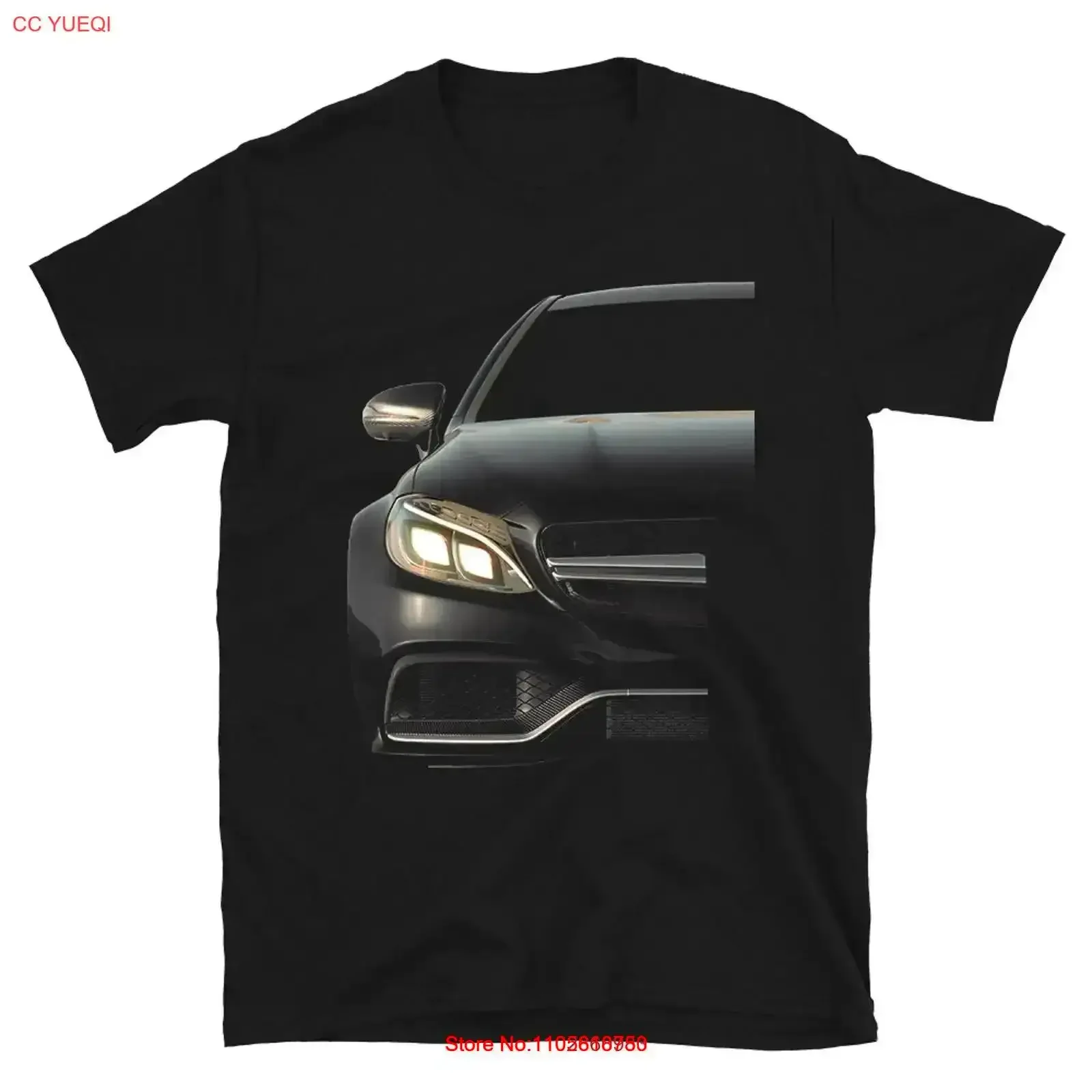 C63 S V8 Men's T shirt C Class Front View of W205 German Car Premium Cotton vintage Washed designer clothes Versatile vintage