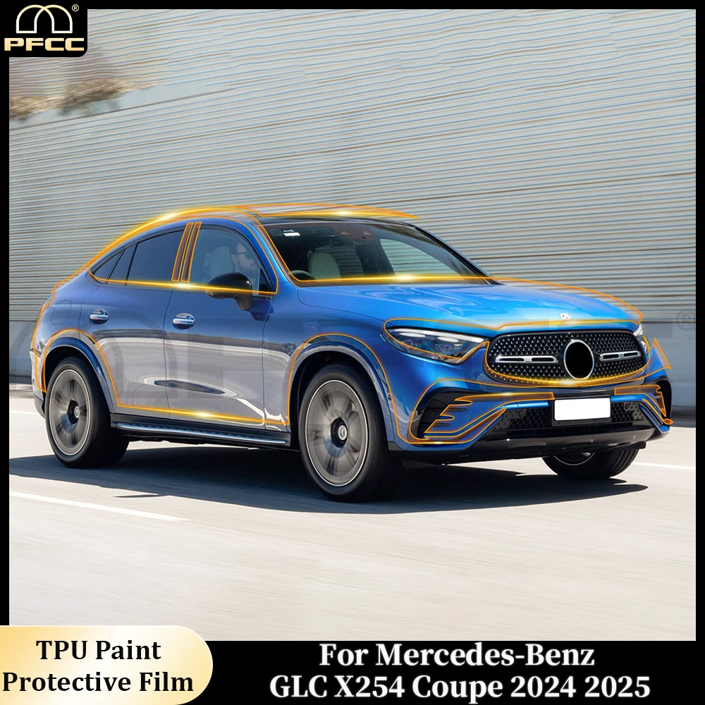 

Pre-cut Paint Protection Film for Mercedes-Benz GLC X254 Coupe 2024 2025 TPU PPF Car Body Anti-scratch Transparent Sticker Kit