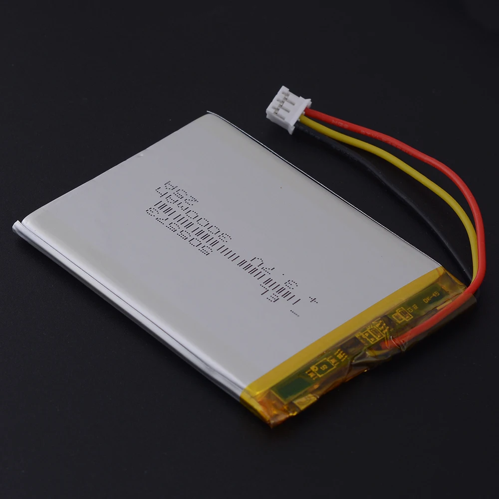 Rechargeable 3.7V 3000mAh 505573 Li-Po Battery 11.1Wh NTC Thermistor 3Pin JST 2.0mm Connector