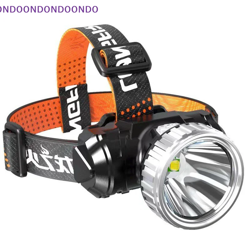 LED Headlamp: Super Bright USB Rechargeable For Night Fishing Outdoor Running Camping & Mining - Head-Mounted Torch