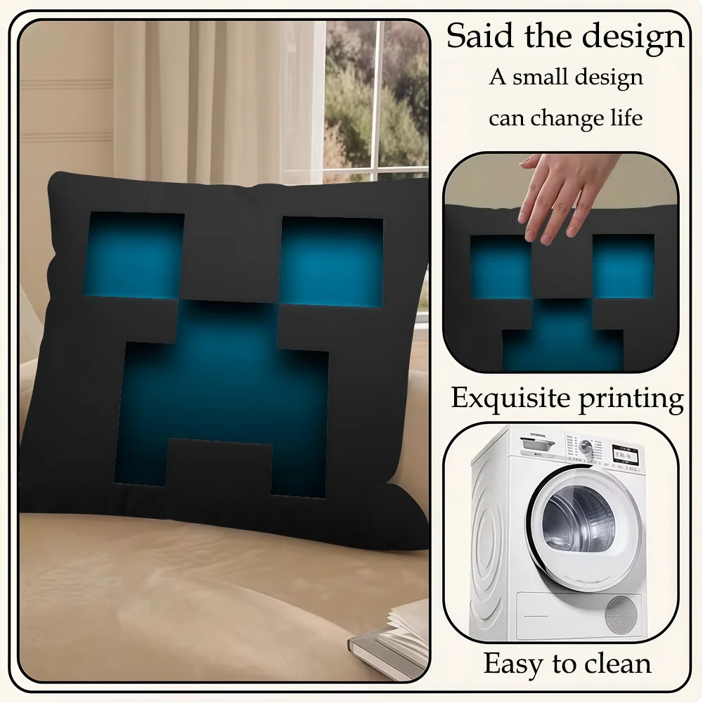 

1pc Game M-MinecraftS Cushion Cover Car Throw Pillow Case For Sofa Car Christmas Gift 40x40cm 45x45cm