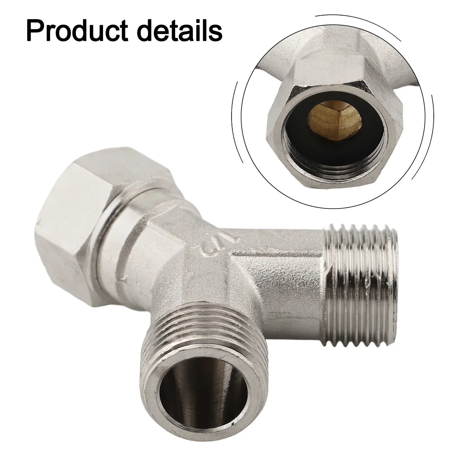 

Connector Copper All Copper Bathroom Gadgets Dishwasher Washing Machine Tap Reducing Elbow Silver Slip-knot Elbow Tee