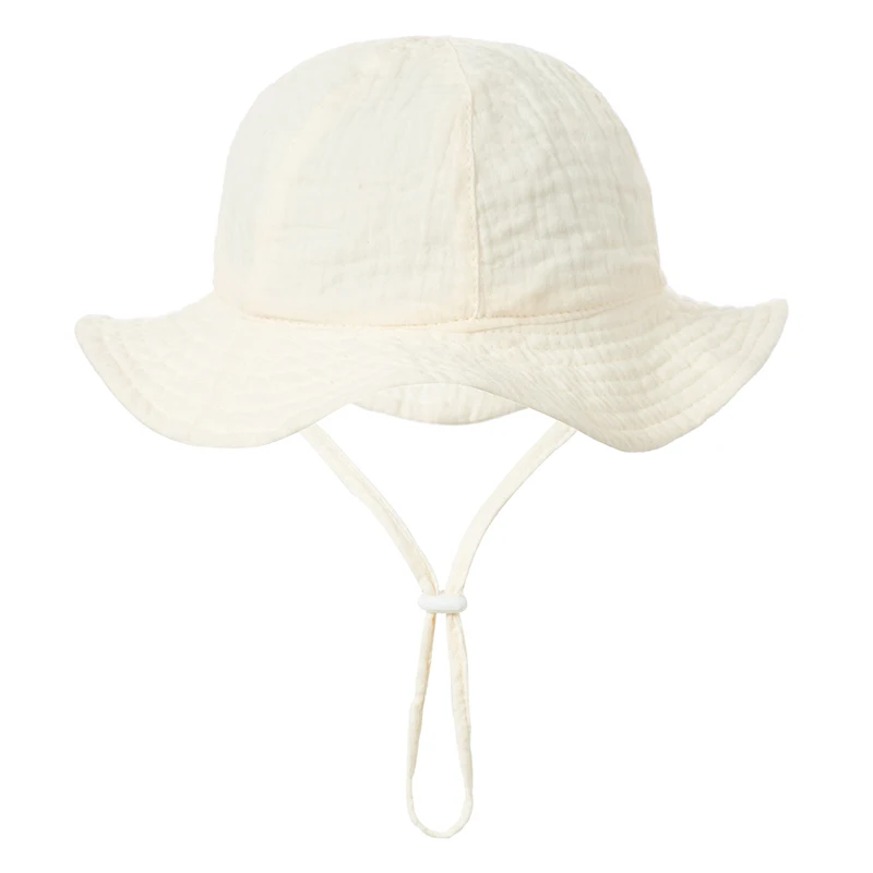 3-12M Baby Sun Hat Fashion Bucket Hat Anti-Wind Sun Protective Panama Hat for Girl Infant Boys Girl Cotton Sunmer Fisherman Hats