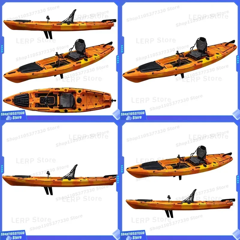 Professional 12.5ft Pedal Boat LLDPE Plastic Boat Fishing Boat Roll Plastic Hard Kayak
