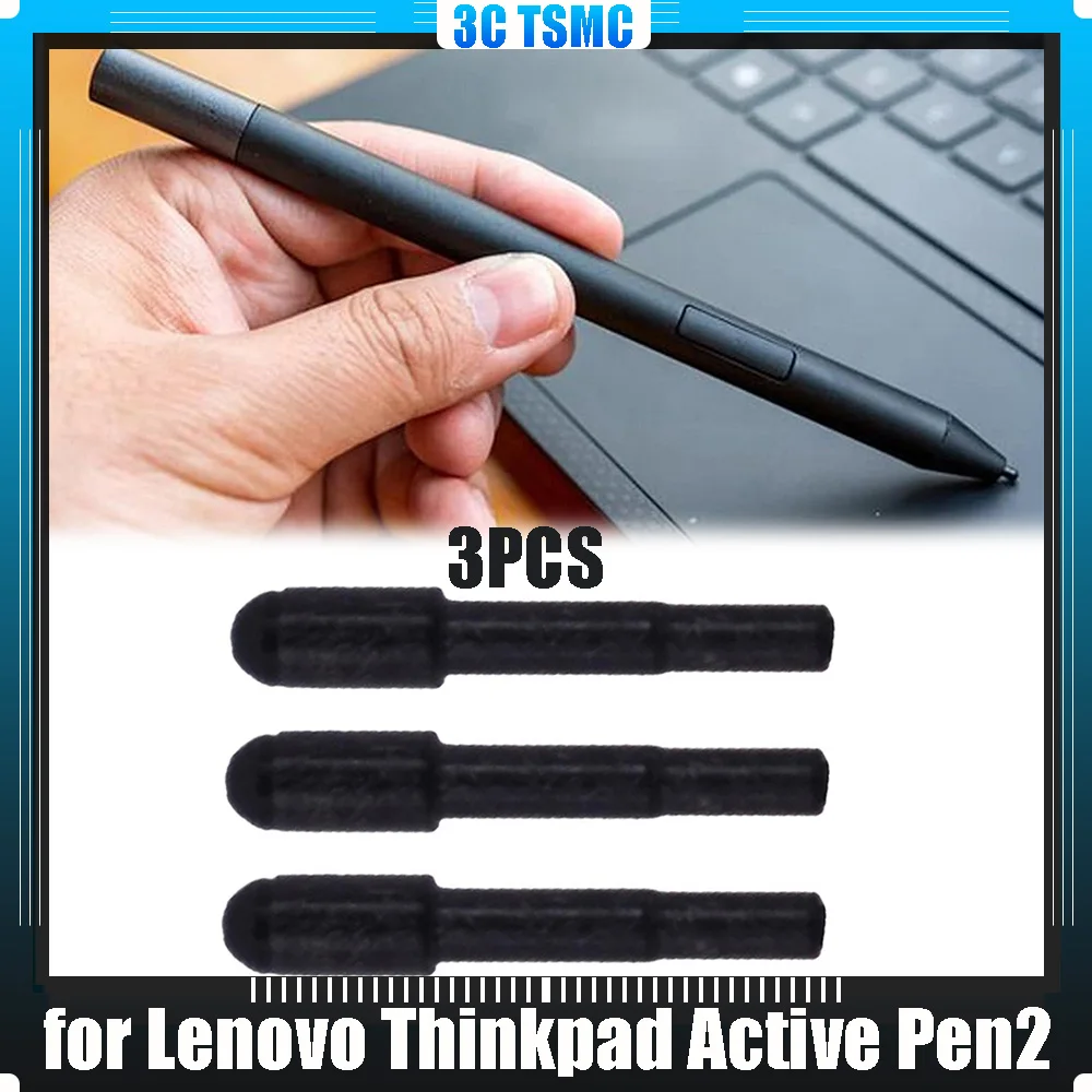 

3Pcs Stylus Tips with Clip Touch Pen Nibs High Sensitivity Stylus Replacement Spare Pen Tips for Lenovo Thinkpad Active Pen 2