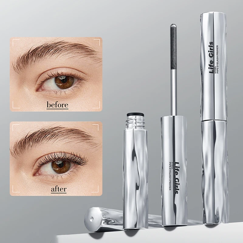 Life Girls 0,05 mm Stahlrohr-Schwerkraft-Mascara, wasserfest, langlebig, dicker Wimpernprimer, einfach zu verwenden, geeignet für Anfänger