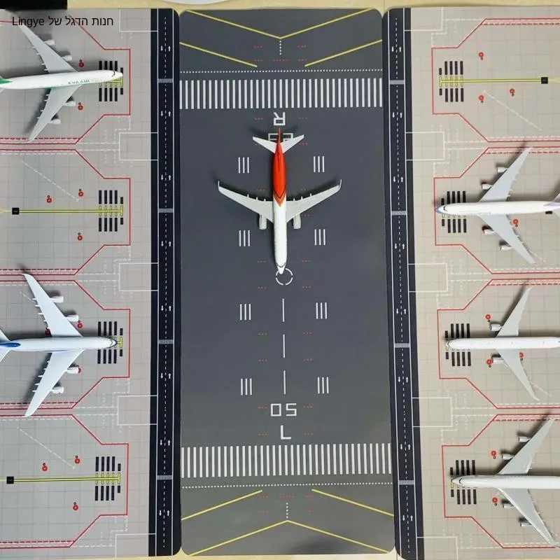400スケール空港シーン航空機モデルシミュレーション旅客機滑走路駐車場航空飛行モデルおもちゃ（4歳以上向け）