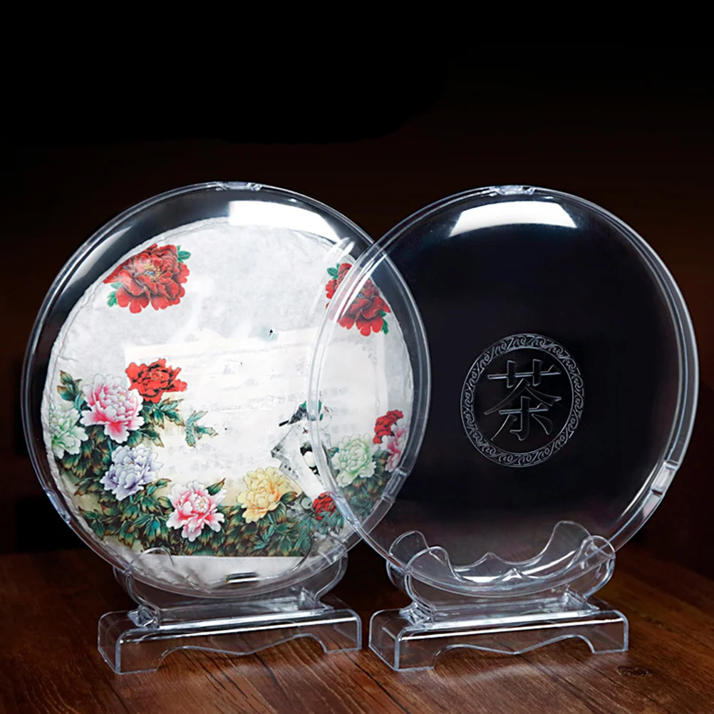 

Decorative Tea Case Tea Collection Box with Rack Clear View Window Secure Closure Bpa Free Material Modern Style Living Room Use