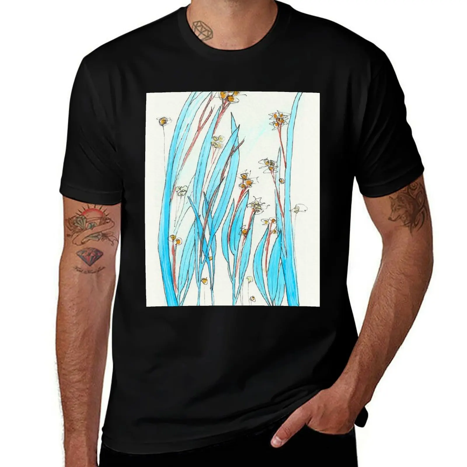 

Ink Grass T-Shirt man t shirt summer anime tshirt man t shirts for men casual T-shirt