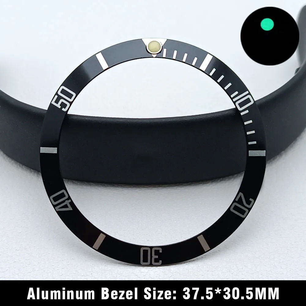 37.5*30.5mm Sloping Aluminium/Ceramic Bezel Insert Replacement Watch Accessories Parts Watch Case Replace Accessory Watch Ring