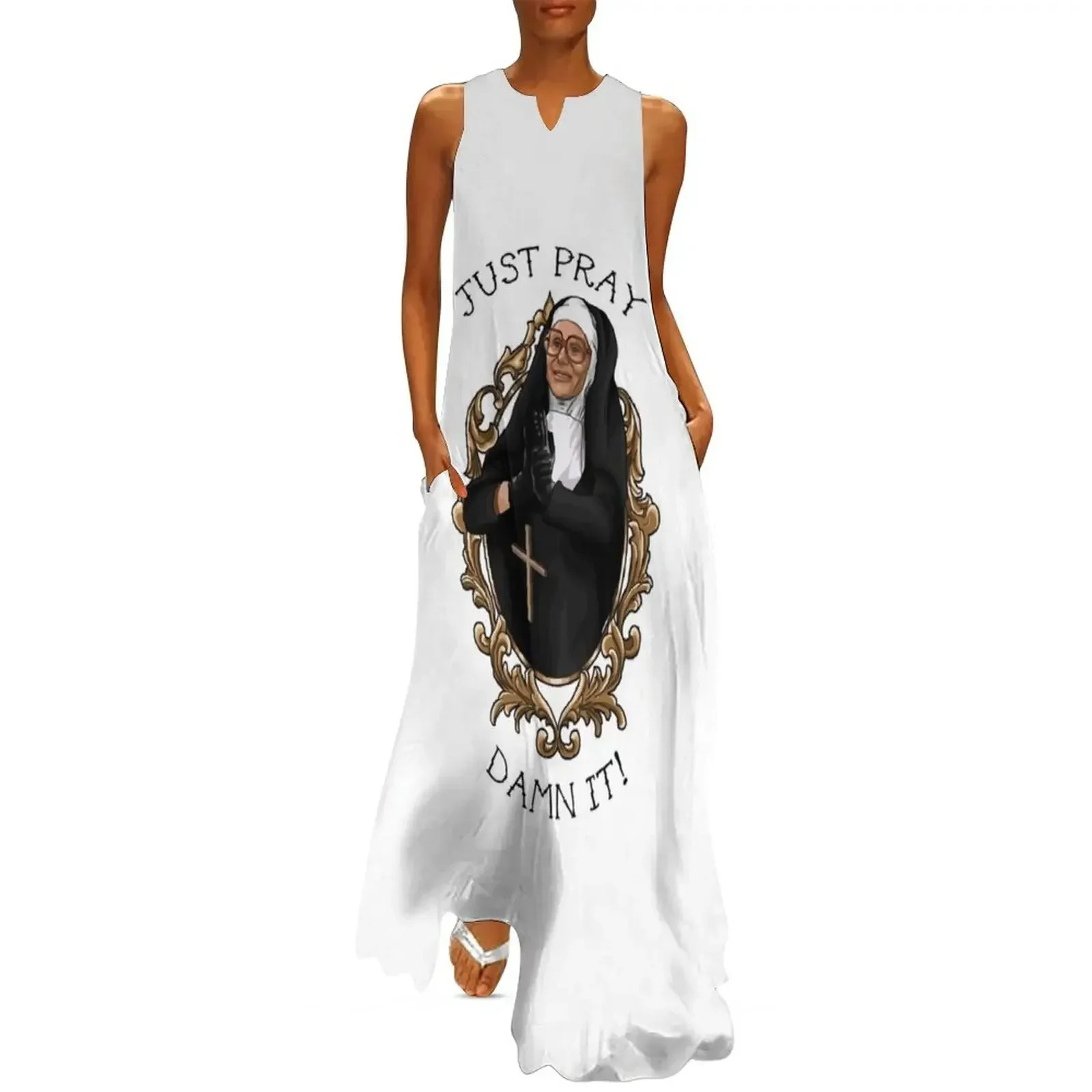 

Trinity The Tuck Sister Mary Koont Long Dress dresses korean style Female clothing prom clothes Dress
