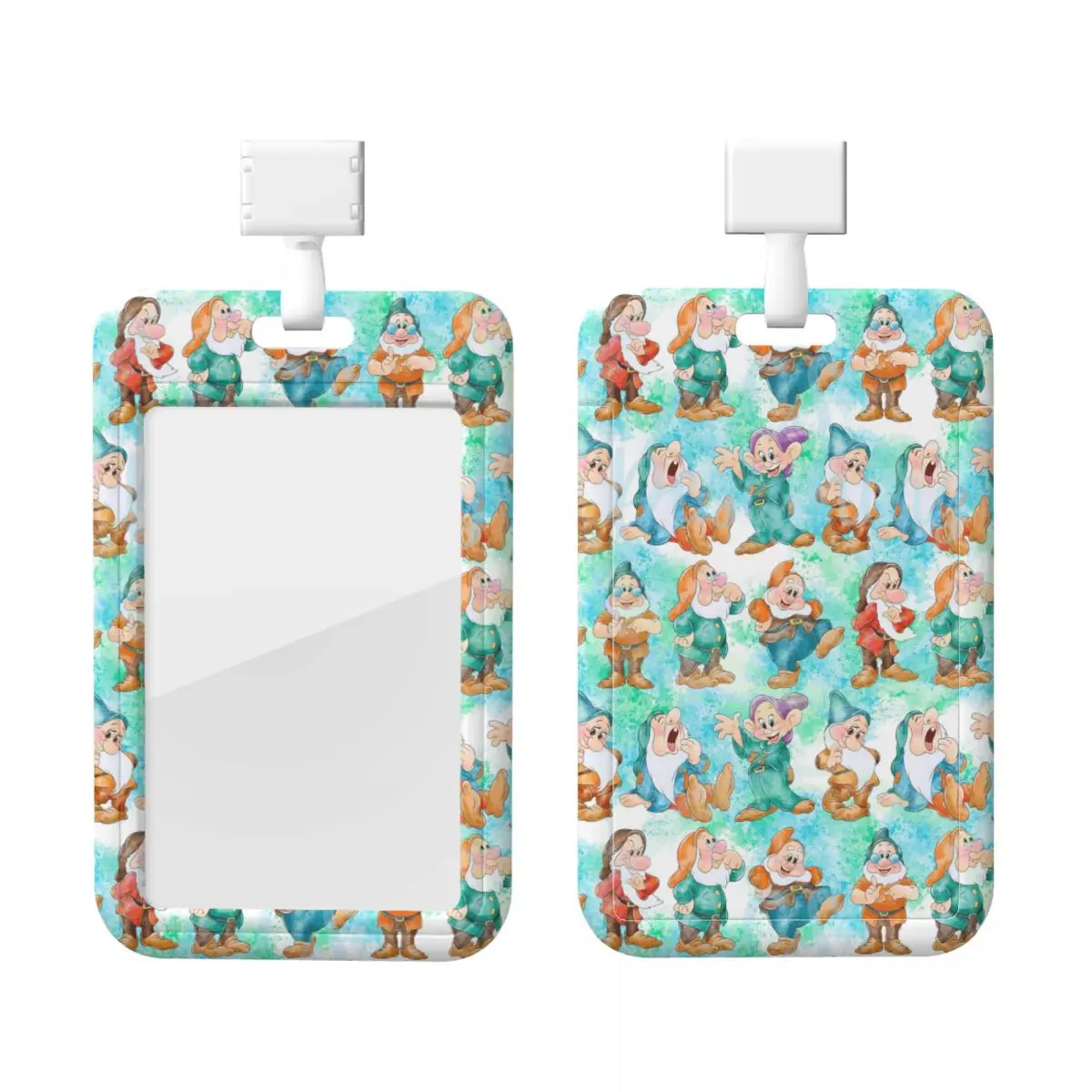 

Пользовательские держатели для бейджей «Белоснежка и семь гномов» Школьный держатель для карт Унисекс Шейный ремешок Держатели для кредитных карт Шейный ремешок