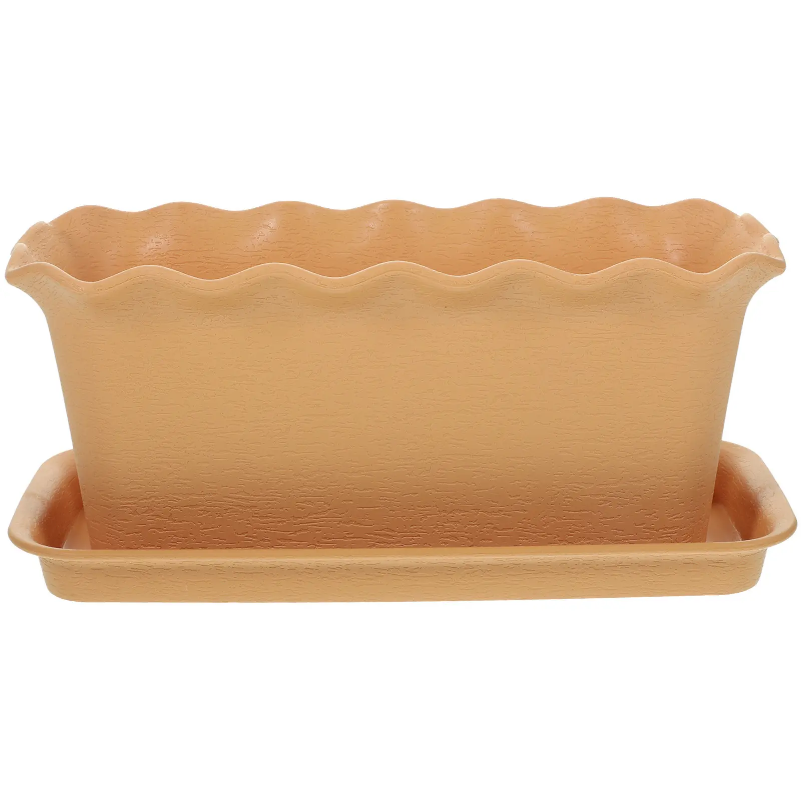 1Set Rectangular Planter Box Plastic Vegetable Pot for Garden Flower Pots Succulent Plant Container Herb Planter Box with