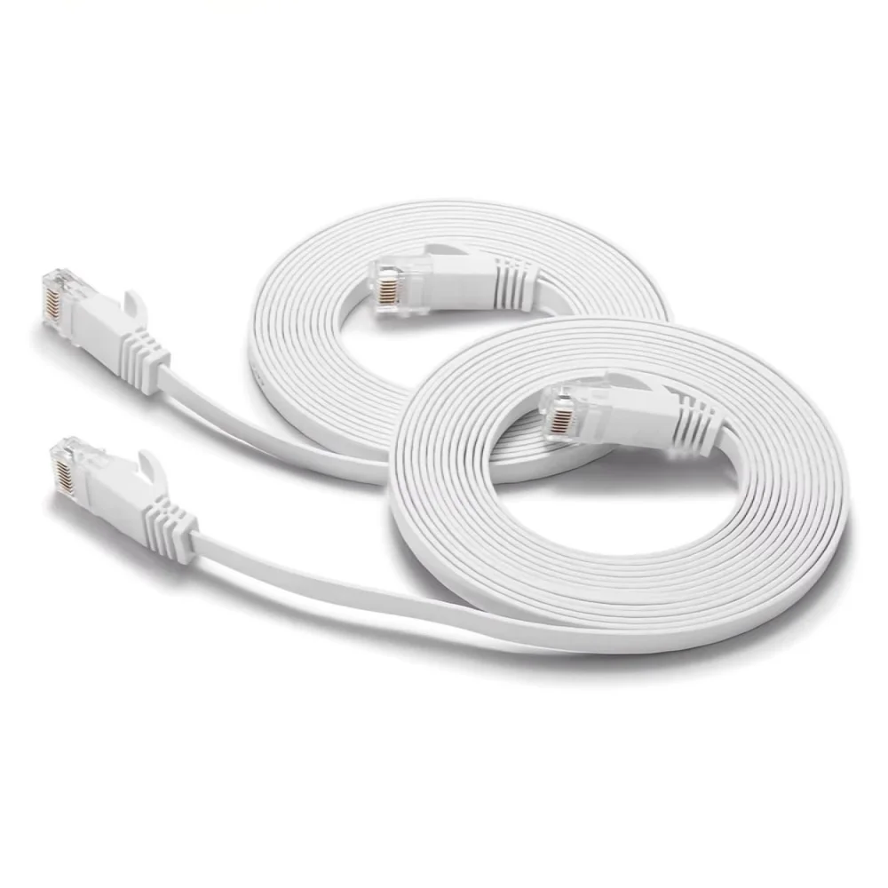 Kabel sieciowy Ethernet Cat6 Lan 1000Mbps, płaski, 10m UTP Cat 6 RJ45, kabel patchcord z pary skręconej RJ45 do laptopa, routera, 1/2/3/5/30M — zdjęcie 2