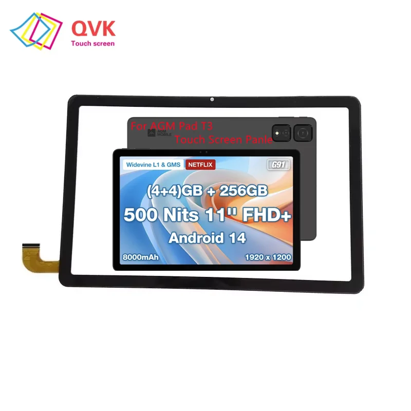 

Black 10.1Inch New For AGM Pad T3 Tablet PC Capacitive Touch Screen Digitizer Sensor External Glass Panel