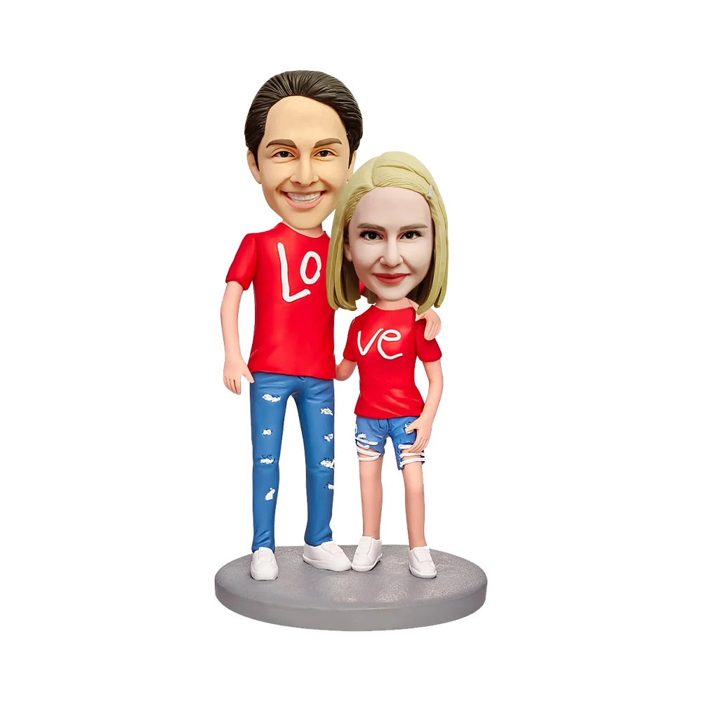 2 Person Custom Bobbleheads Figures Personalized As Mother's Father's Anniversary Day Birthday Best Gifts For Elderly Mom Dad