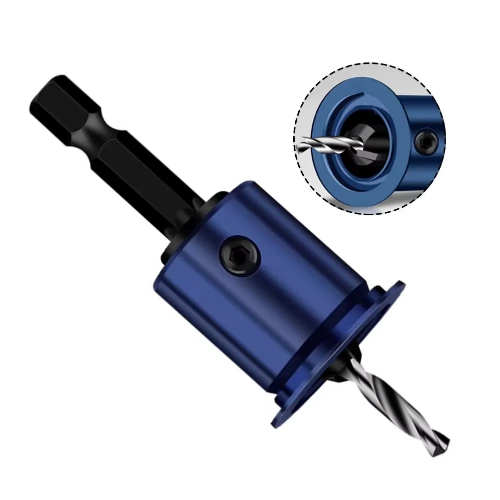 Mata bor Countersink Shank Woodworking 2-in-1, pembuka penghenti kedalaman dengan kontrol sekrup yang dapat diatur untuk kedalaman pengeboran sempurna