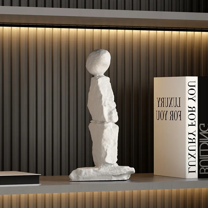 Creative stone to run abstract simple wine cabinet, desk interior furniture display ornament