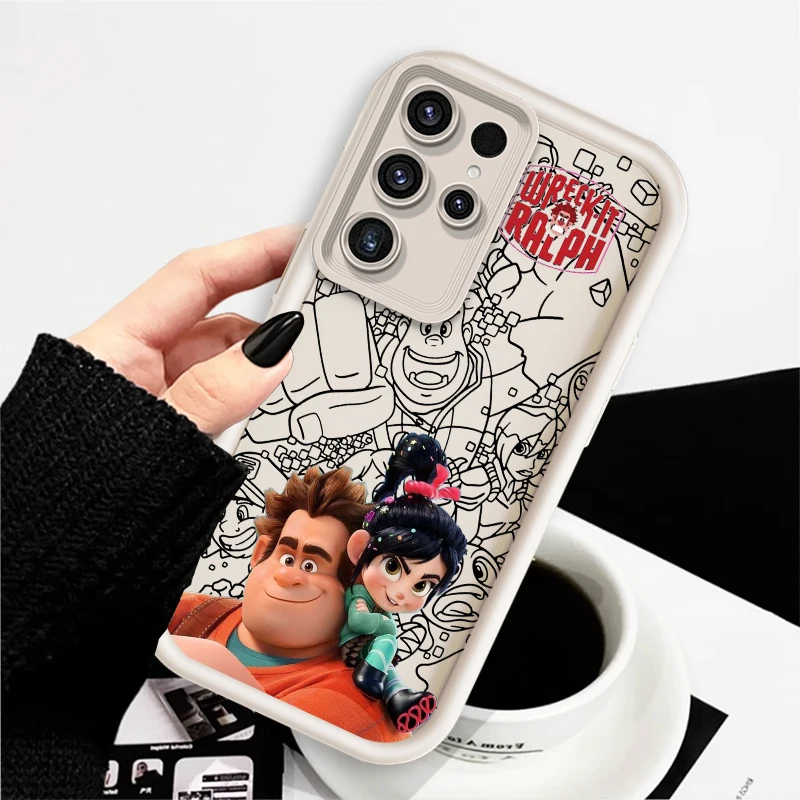 Wreck It Ralph Cartoon Disney For Samsung Galaxy S25 S24 S23 S22 S21 S20 Ultra Plus FE 5G Eye Ladder Phone Case Soft TPU Cover