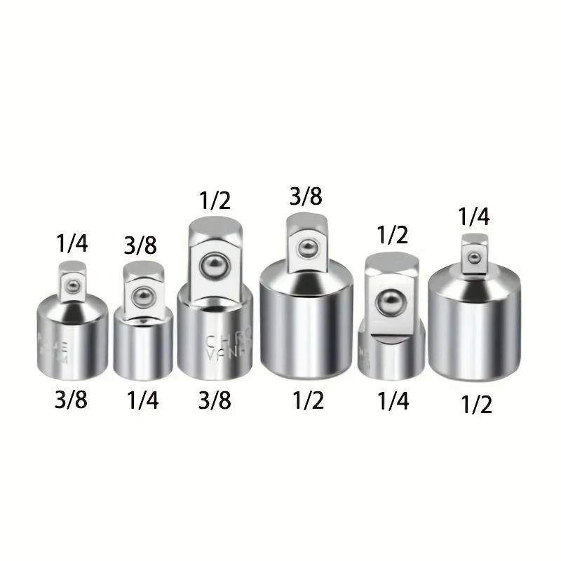 6pcs Ratchet Wrench Socket Converter Sleeve Head Adapter 1/2 \