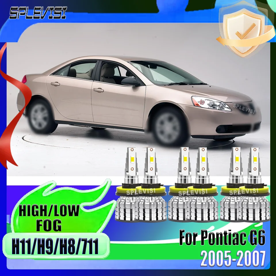 

Stable And Reliable LED Headlight Foglamp Combo H11/H9/H8/711 Long Lifespan Road Trip Essential For Pontiac G6 2005 2006 2007