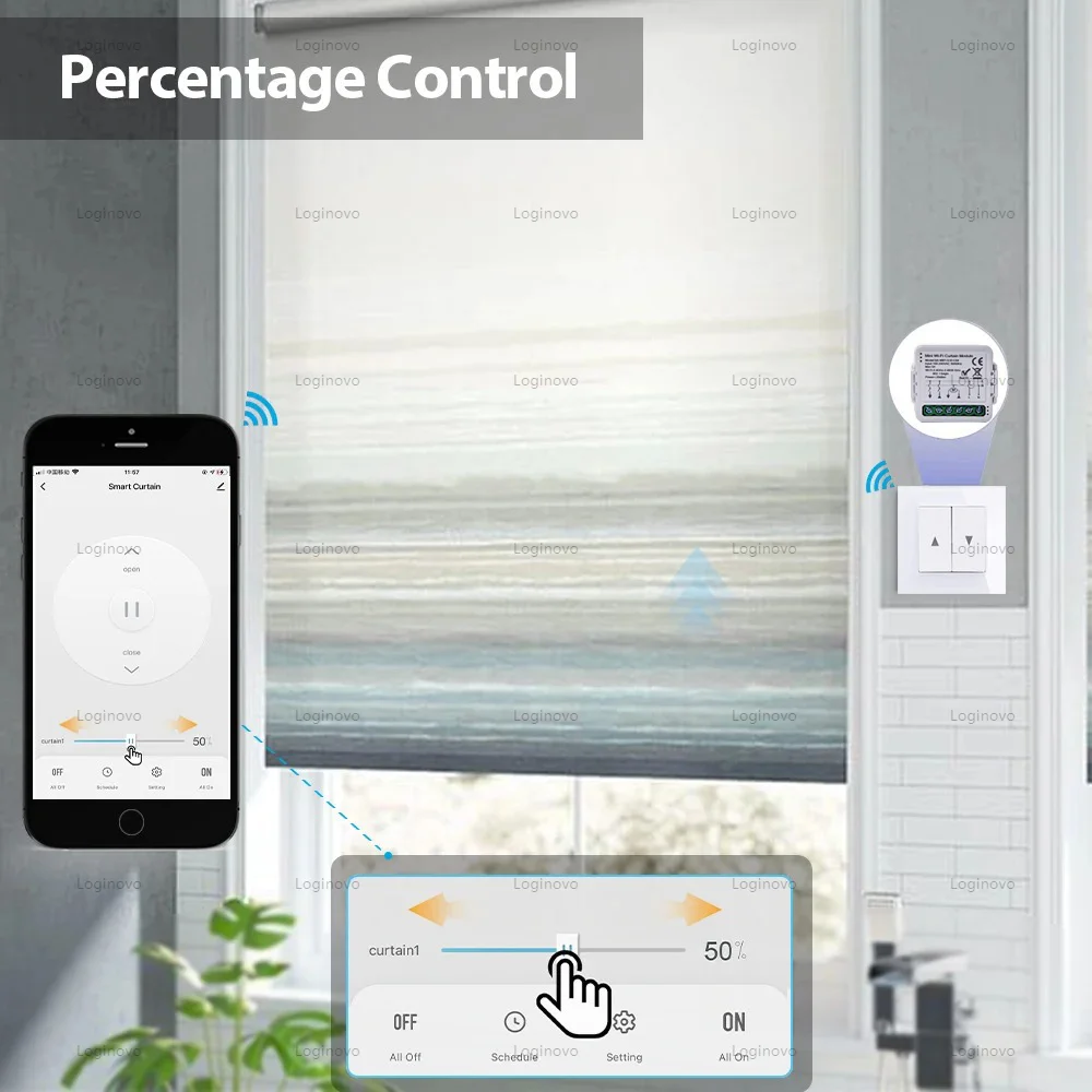 Tuya WiFi Zigbee Modulo interruttore tenda Tende Otturatore a rullo Motore elettrico Smart Switch Funziona con Alexa Google Home Smart Life