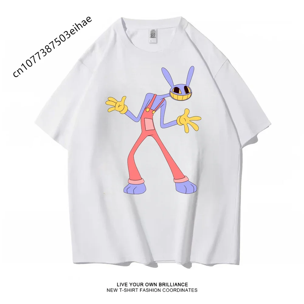 The Amazing Digital Circus Jax T-shirt Men Women Summer 100 Cotton Clothing Cartoon Oversized Short Sleeve Top Streetwear
