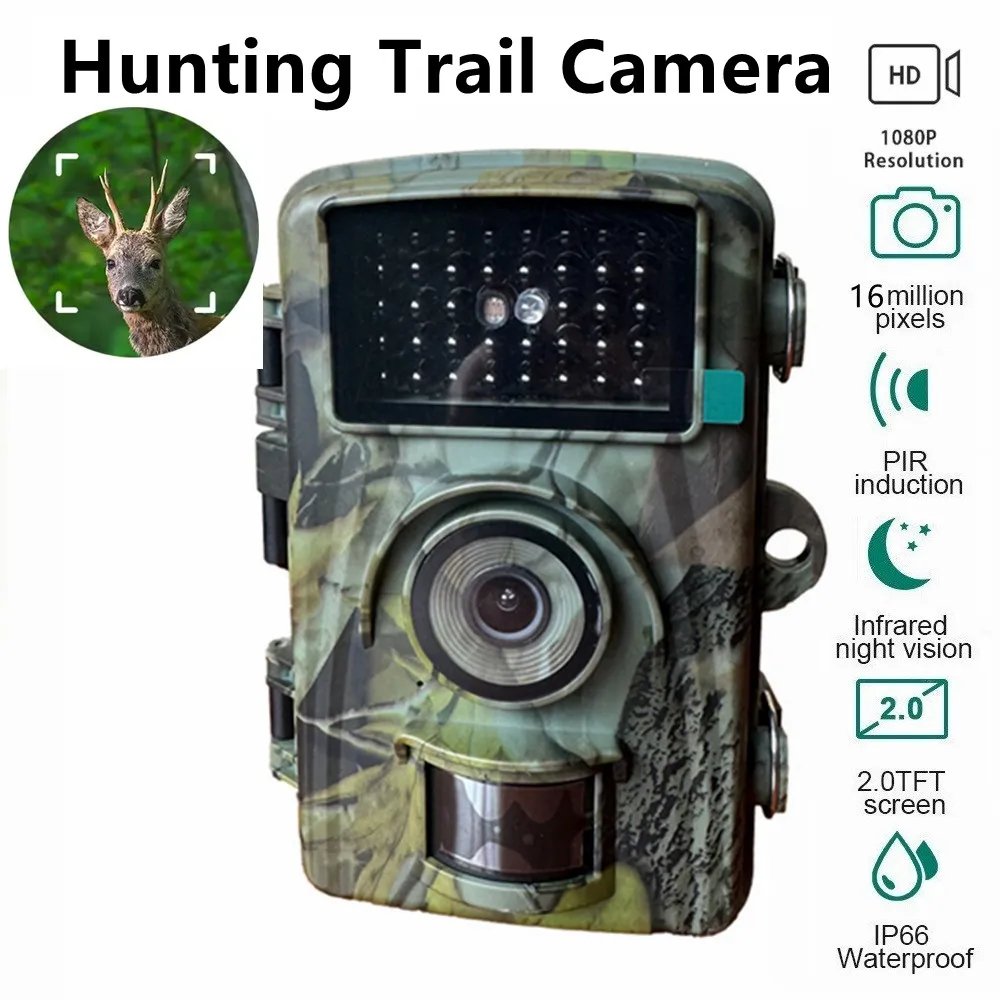 

Hunting Trail Camera 16MP 1080P 940nm Infrared Night Vision Motion Activated Trigger Security Cam Outdoor HD Wildlife Photo Trap