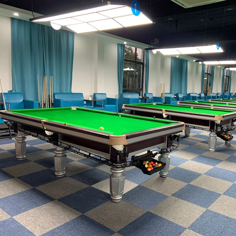 

Billiards Table Standard Adult Billiard Table Household Billiard Room Hall Black Eight Billiard Room Silver Legs