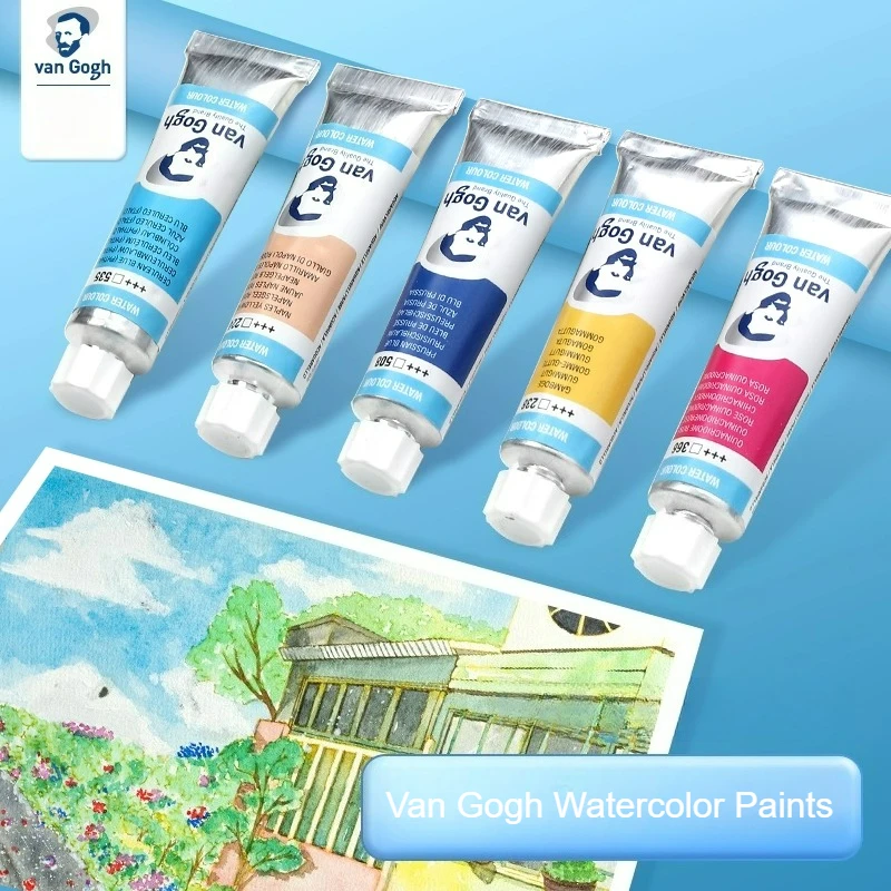 تالينز فان جوخ دهانات مائية أنبوبي 10 مللي أنبوب ألومنيوم ألوان مجموعة ألوان مائية معجون ناعم ألوان نابضة بالحياة للرسم