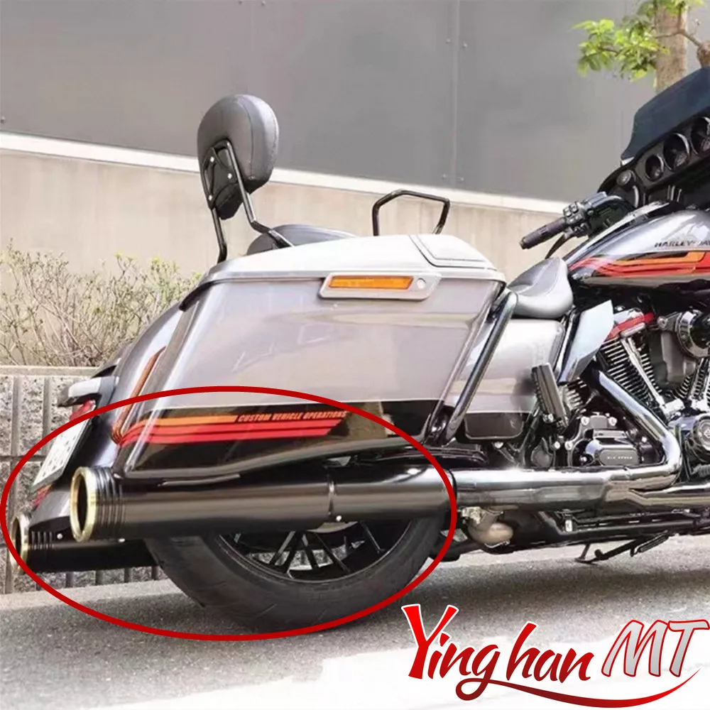

Copper tube head Staggered Shortshots Exhaust Pipes Fit For Harley Touring Electra Glide Road Glide Street Glide Road King 94up