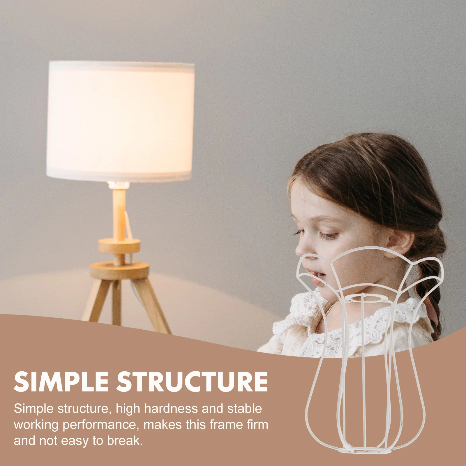 Rangka Lampu Besi Kokoh DIY untuk Lampu Meja, Lampu Lantai, Lampu Gantung, Rak Lampu, Dekorasi Rumah, Rak Lampu Besi