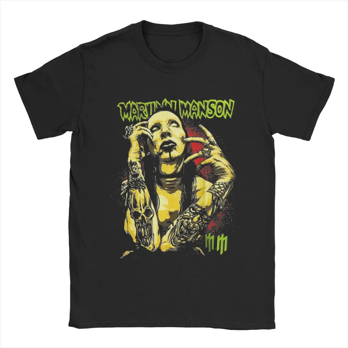 Summer Men Women\'s Marilyn Manson Gothic Fans Shirt Outfit Pure Cotton T-shirt Clothes Fun Tee Shirt