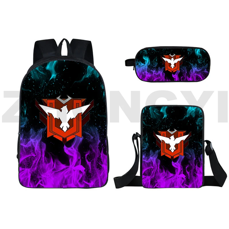 

3D Anime Free Fire Garena Backpacks Set 16 Inch Backpack Japan Free Fire Game Back Pack Teenager Bag for School Students Gifts