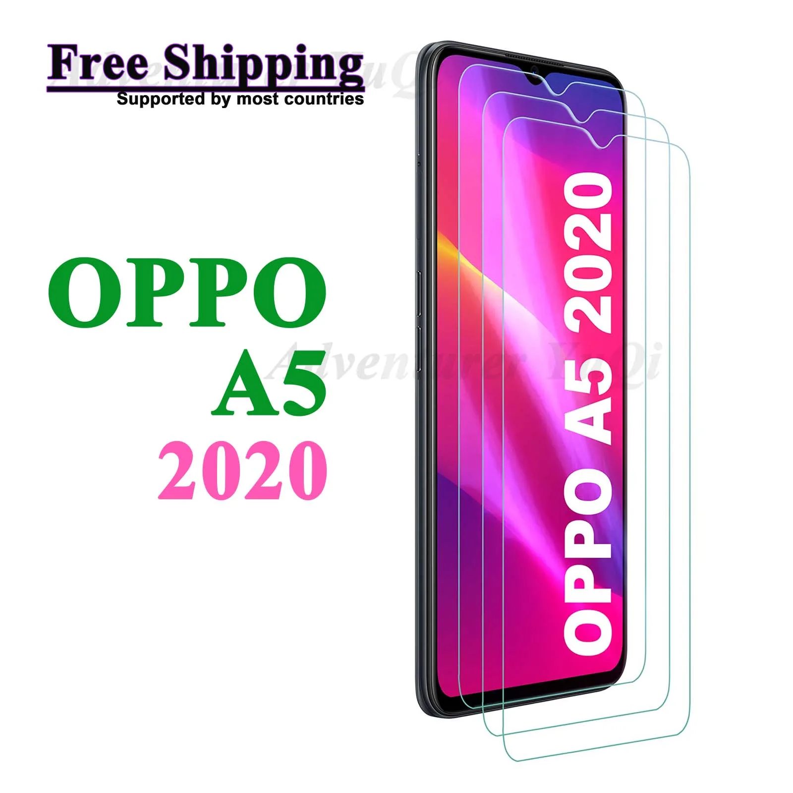 

Screen Protector For OPPO A5 2020, Tempered Glass HD Crystal 9H Anti Scratch Transparent Clear Case Friendly High Aluminum