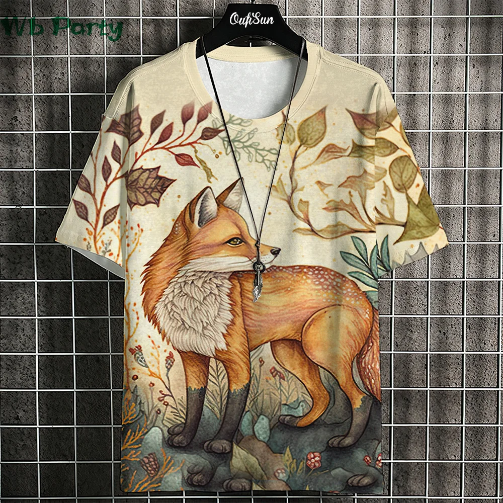 

Japanese Ukiyo-E T shirt Men Animal Print Graphic T shirts Vintage Men's Clothing Round Neck Short Sleeve Tee Harajuku T-shirt