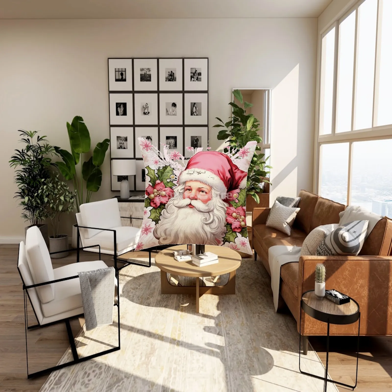 Decorative Winter Christmas Pillow Covers Snowflake Pattern Holiday Cushion Case for Couch and Bed
