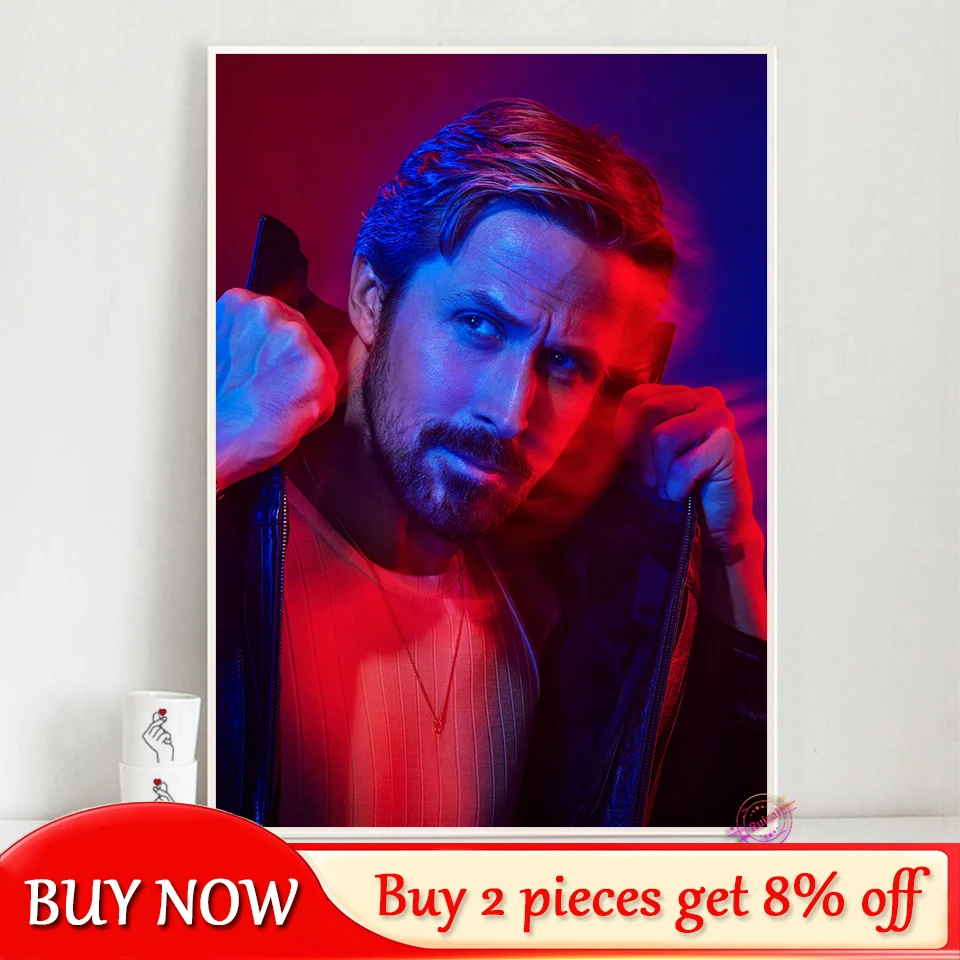 Ryan Gosling Poster Movie Star Modern Wall Decor Prints Canvas Art Wall Picture For Living Cafe Room Home Decor Gift