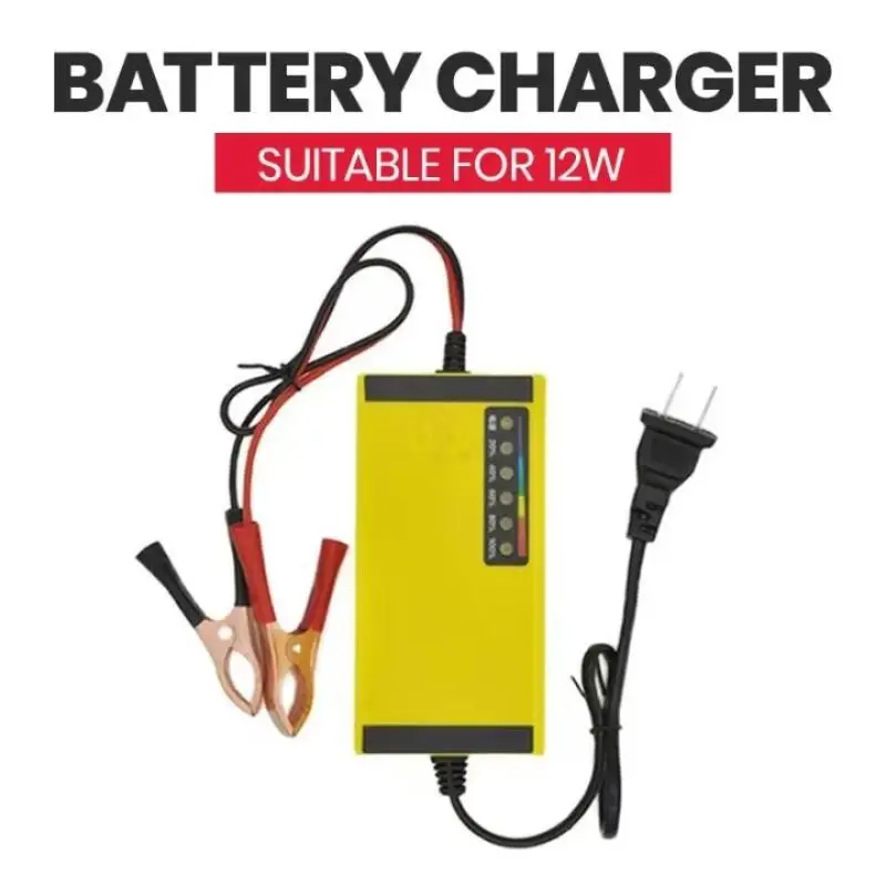 @*Smart 12V Universal Car Battery Charger Reverse Polarity Protection Fit for Motorcycle Truck Pickup Home Garage view 4