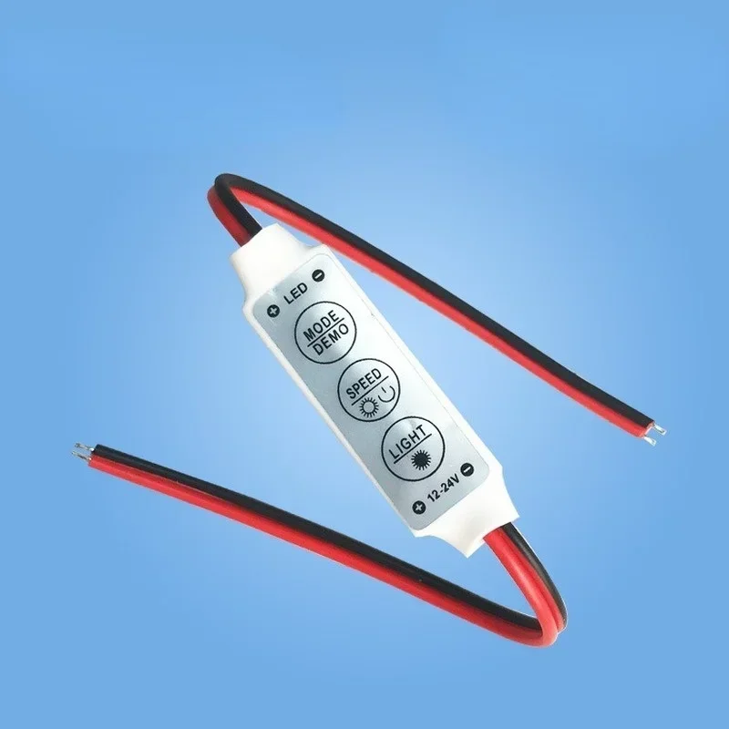 Manual and Wireless Control 12A Dimmer for Single Color 3528 5050 5630 2835 DC12V Led Strip Lamp 3 Key Mini Led Strip Controller