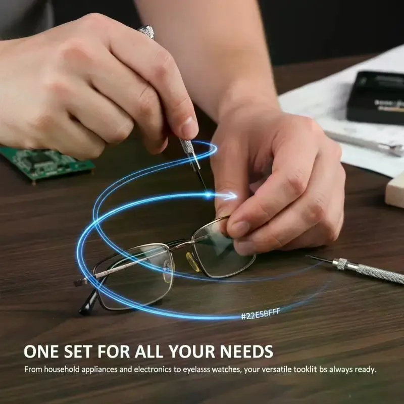 Professional 13pcs Micro Screwdriver Kit 0.6mm-2.0mm Precision Watchmaker Tools Set for Watch Glasses Electronics Repair Jewelry