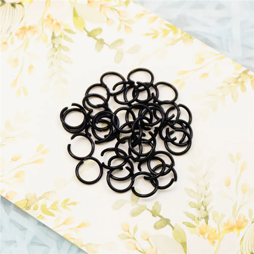 100Pcs Multicolor Painted Iron Open Jump Rings