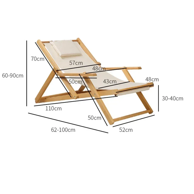 Klapp lager aus Strandkorb Liege im Freien tragbare Camping Strandkorb Rückenlehne Haushalts brache Komfort möbel Silla Fybc