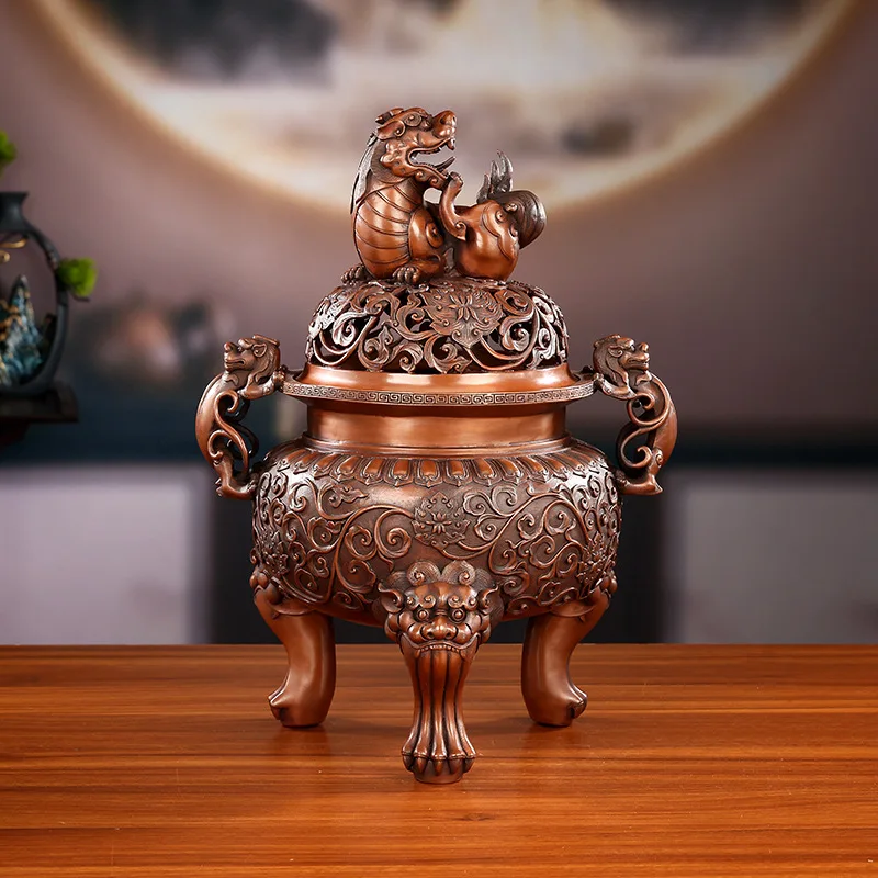 LMM Daming Lion Stove Household Tea Ceremony Office Chinese Hollow Xuande Stove