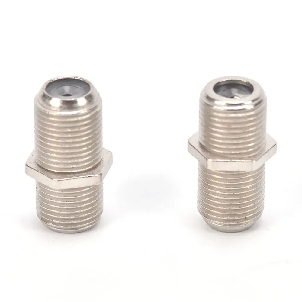 F Type Coupler Adapter F Female Two-way Straight Extension Cable Connector Used In Video RG6 Coax Coaxial Cable Jack Parts