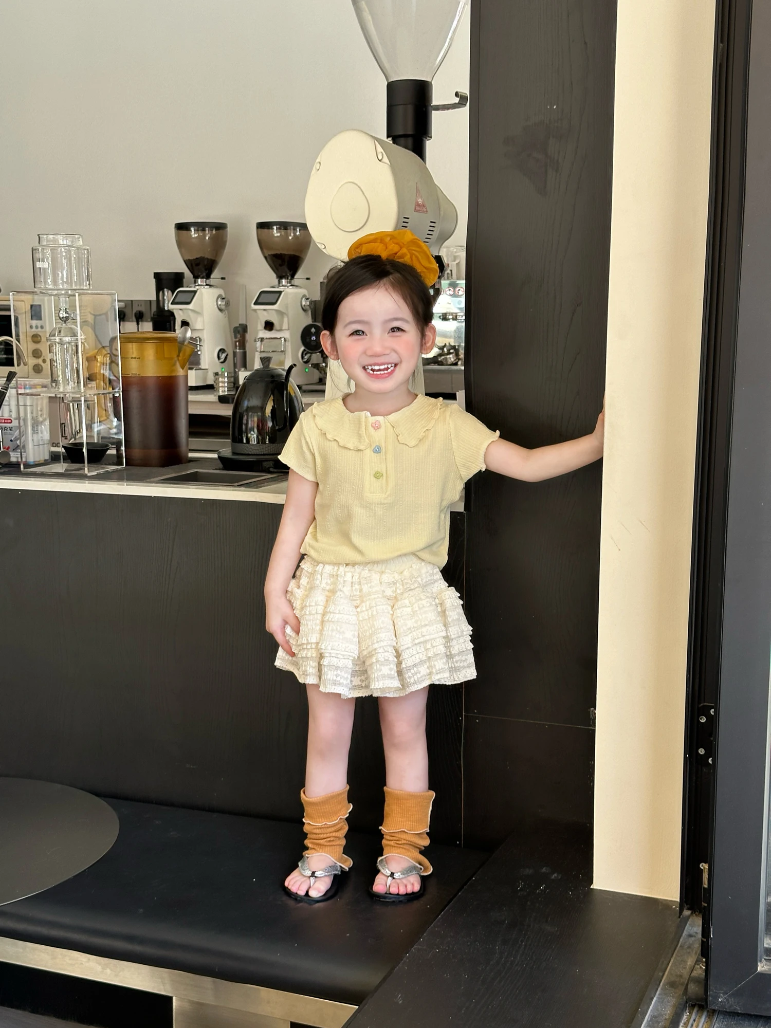 summer-outfit-for-girls-doll-collar-short-sleeve-t-shirt-princess-cake-skirt-baby-clothes-cotton-polyester-korean-style-set